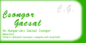 csongor gacsal business card